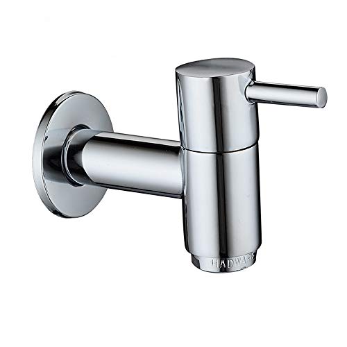 Robinet de lavabo mural en laiton pour salle de bain, machine à laver, robinet d'extérieur, chromé