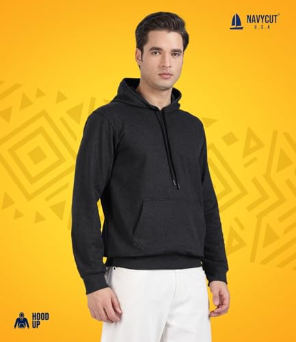 Image of Cotton Hoodies for Men | Pullover | Winter Wear | Hoodie | Hooded Sweatshirt | Kangaroo Pockets Hoodie|Regular Fit |Size S- 2XL