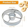 3.86 Inch Donut Cutter, Stainless Steel Doughnut Cutter Professional Baking Mold Tool for Perfect Donuts Bagels Cookies Biscuits