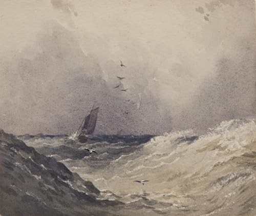 Impression d'art voilier tempête de Copley Fielding pour salon moderne