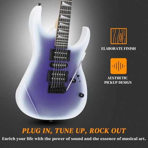 Image of Ktaxon 39 inch Electric Guitar with 20Watt Amp for Beginners, Gradient Purple