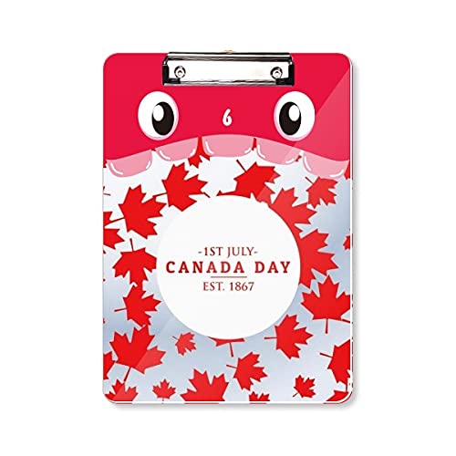 Bloc-notes A4 fête du Canada 1867 feuille d'érable avec dossier à tête plate rigide