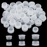 PLIGREAT 90 Stück Flaschenadapter Für Spritze 3 Größe Kunststoff Flaschenverschlüsse Eindrückflaschen Adapter Für Orale Spender Flüssiges Öl Kunststoff Glasstopfen Ersatz 4.4mm Lochdurchmesser