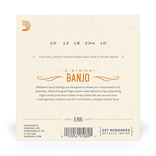 D’Addario J55 Jeu de corde pour Banjo - Les Beatles, Paul McCartney, John Lennon, RIngo Starr, George Harrison D'Addario J55 Jeu de corde pour Banjo – Image 4