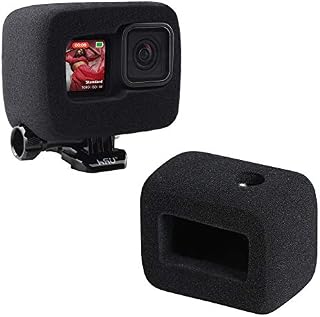 HSU 2 Pack Foam Windshield Housing Windslayer for GoPro Hero 11/10/9 Black - Windscreen Noise Reduction Cover for Outdoor Audio Video Recording