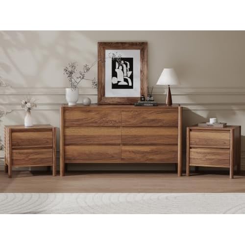 Stylish Walnut Bedroom Furniture Set