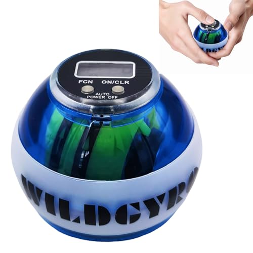 Gyro Ball Appareil de renforcement de la main – Exerciseur de main à démarrage automatique avec compteur, renforcement du poignet, entraînement de...