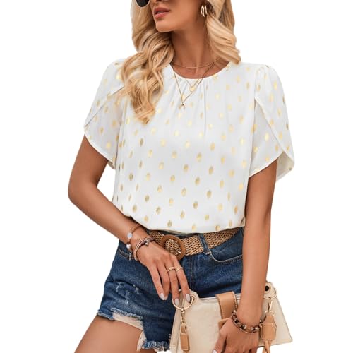 Chemises amples à pois pour femmes et t-shirts décontractés - 2