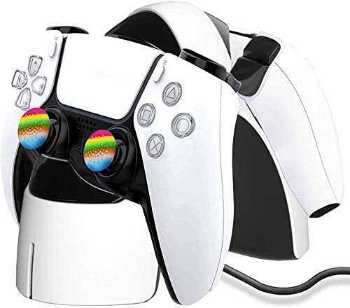 CONNYAM Fast Charging Station Compatible with PS5 Controller, Dual Controller Charger Stand Dock Replacement for Sony Playstation 5 Wireless Controller with LED Indicators