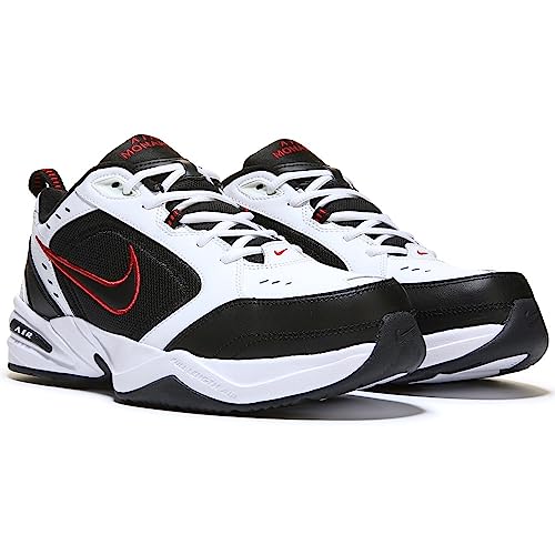 Nike Air Monarch IV Men's Walking Shoes, White/Black/Red, Size 10.54