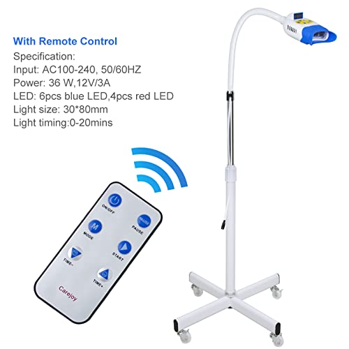 Teeth Whitening Lamp, Teeth Whitening Light 36W 10 Led Cold Light 3 Colors Led Whitening Lamp Bleaching Accelerator Light Led Teeth Whitening Machine With Remote Control Function Floor Standing Type #TOP6