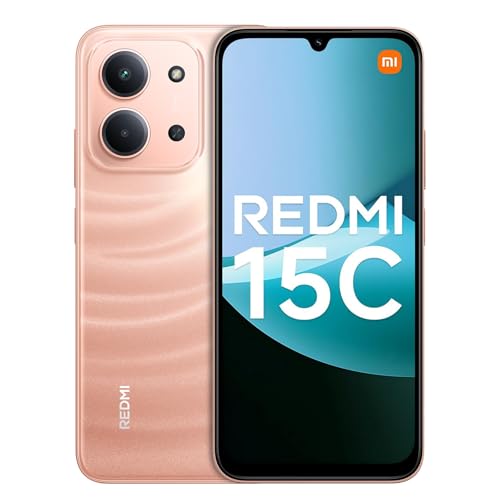 XIAOMI Redmi 15C Smartphone 4+128GB Pantalla de 6.9' 120Hz cámara IA de 50MP batería de 6000mAh Carga rápida de 33W procesador Octa -Naranja