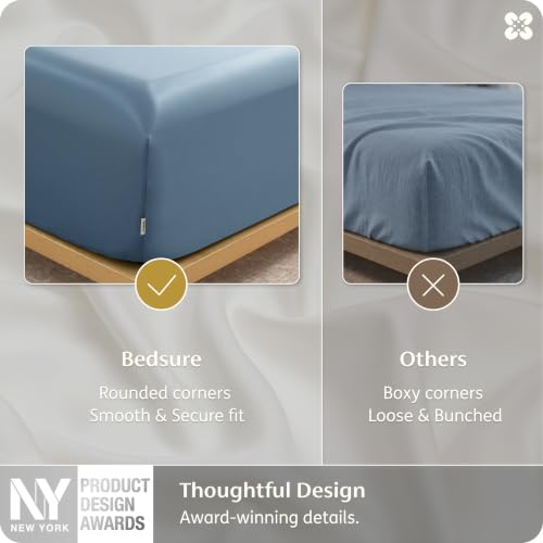 Image of Bedsure PureWoven 100% Viscose Derived from Bamboo King Size Sheet Set 3PCS