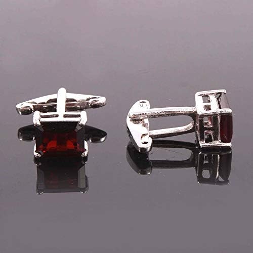 Natural Garnet Cufflink 8x10 mm Octagon Cufflinks Silver Wedding Cufflink Engagement Cufflink Fathers Day GiftGroomsmen Cufflinks