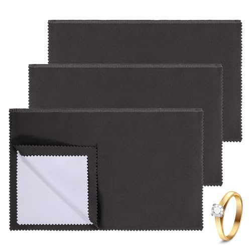 Yuomeaz 3 Pcs Jewelry Cleaning Cloths
