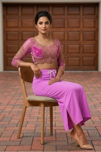 Image of Women's Saree Shapewear - Slim Fit Stretchable Petticoat for Sarees | Comfortable Waistband | Body Shaping Underskirt