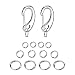 Divoti Pet Tag Quick Clip/Sping-Load Hook Combo for Pet ID Tags - 2 Medim w/Pack of Split Rings