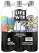 LIFEWTR Premium Purified Water, pH Balanced with Electrolytes, 100% recycled plastic bottles, 33.8 Fl Oz, 1L (Pack of 6)