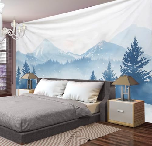Wall art tapestry forêt d'élans pour masquer mur de dortoir