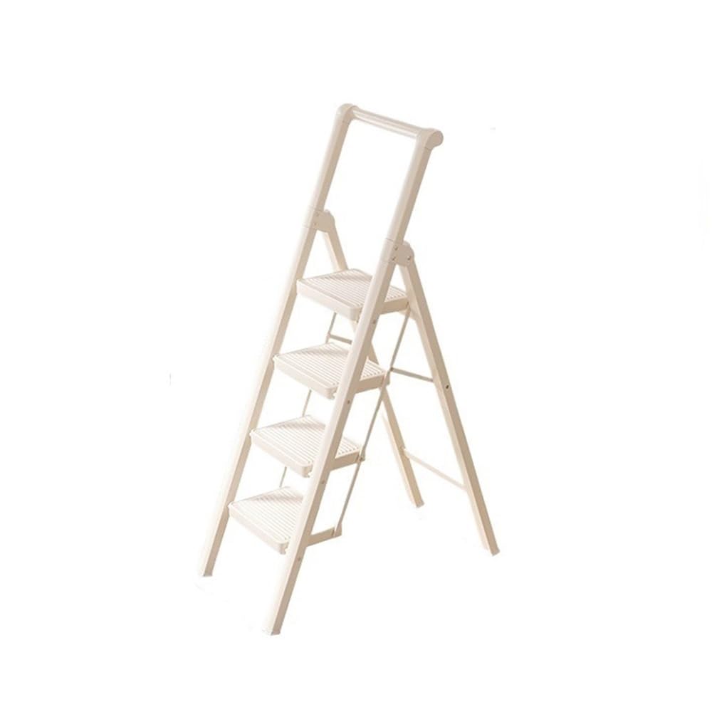 step ladder 3/4 Step Thickened Folding Steel Ladder with a Load-bearing Capacity of 150 Kilograms for Kitchens, Libraries, And Garages garage step ladder
