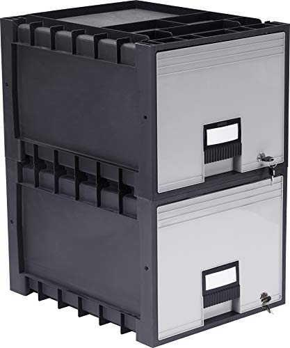 Storex Plastic Archive Storage Lock, Letter Size, 18-Inch Drawer, Black (STX61178U01C) - Thumbnail 5