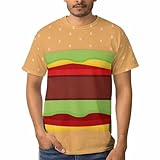 Dalicoter Mens Funny Hamburger Tshirt Hamburger Halloween Fruit Costume Shortsleeve T-Shirt-C7-L
