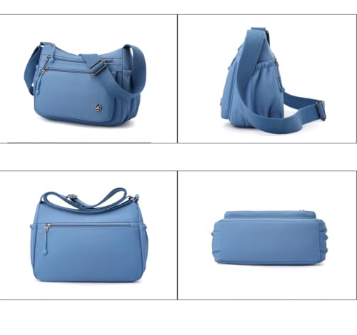 JIANLINST Shoulder Bags for Women Nylon Multi Pocket Crossbody Bags Waterproof Lightweight Travel Purses and Handbags Off White by JIANLINST - Used condition - Image 4