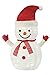 Produktbild Mini LED Schneemann Weihnachtsdeko 70cm hoch mit 45 integrierten warmweiße LEDs zusammenfaltbar für Innen und Außen Gartendekoration Winterdekoration