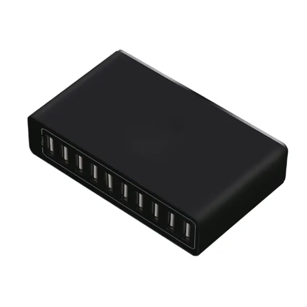 10 Port USB Ladegerät – Bis zu 10 Geräte Gleichzeitig Laden, Kompatibel mit Smartphones, Tablets und Powerbanks