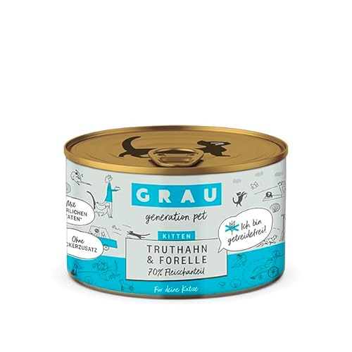 Produktbild von Grau Kitten Nassfutter Truthahn & Forelle - 6 x 200 g