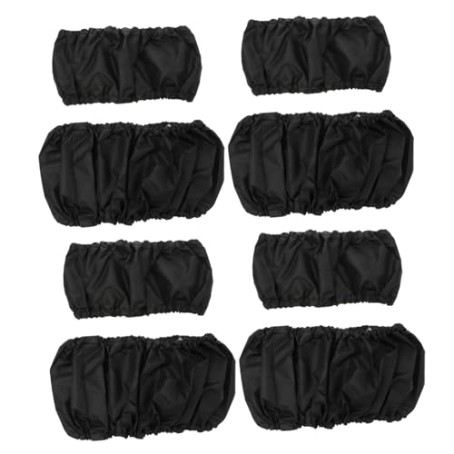 ibasenice 8 Piezas Cubierta de la Rueda Accesorios Carrito Bebe Accesorios para cochecitos Red para Cochecito Mascota Auto Accesorio de Rueda Accesorio de Cochecito Tela Oxford Black