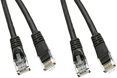 Cat5e Ethernet Patch Cable 50ft, black, snagless boot