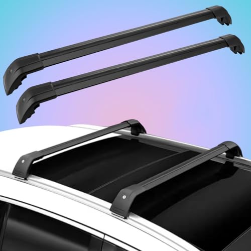 2PCS Crossbars Cross Bars fit for Chery TIGGO 8 PRO 2021-2026 Lockable Roof Rail Rack Black Aluminum Alloy