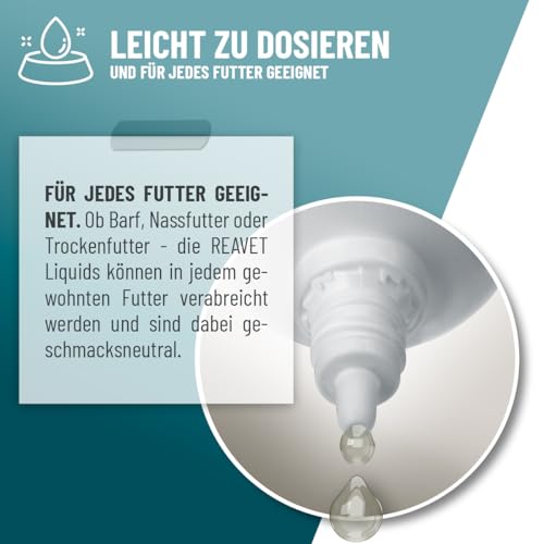 ReaVET Relax Liquid für Katzen 50ml - Beruhigung mit Baldrian, L-Tryptophan, Vitamin B12 & Melisse I Beruhigungstropfen bei Silvester, auf Reisen & Autofahrt
