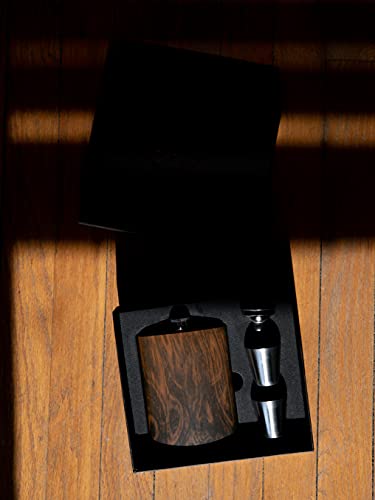 Soboho 8Oz Stainless Steel Walnut Flask - Box Includes Flask, Funnel, And Shot Glasses - Perfect For Groomsmen Gifts, Groomsmen Proposal Box, Best Man Gifts For Wedding - Groomsmen Flask Set #TOP4