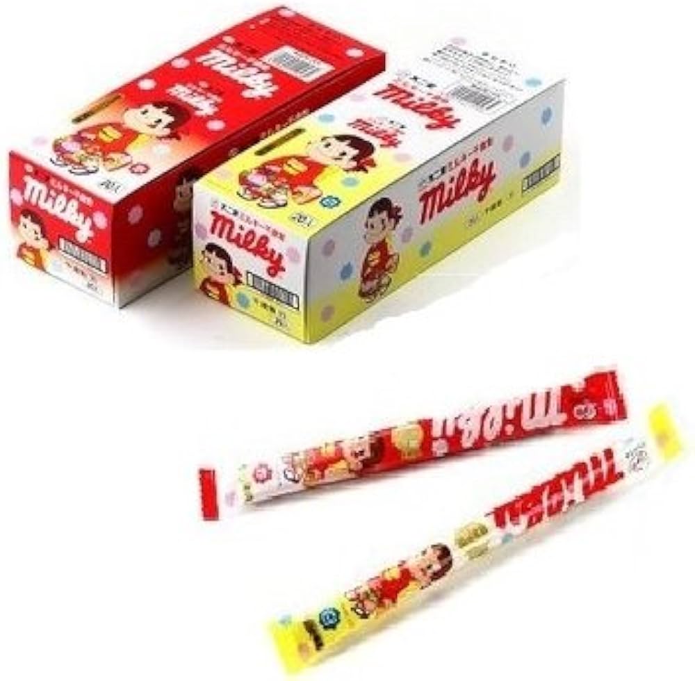 Amazon.co.jp: 不二家 七五三 ミルキー千歳飴 40本セット（赤20本、白