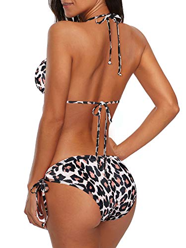 Image of Century Star Women Cute String Triangle Bikini Sets - Swimsuits Two-Piece Tie Side Adjustable Ties Halter Bathing Suit