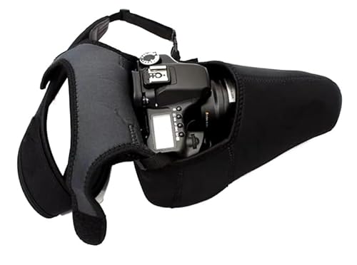 Neoprene Waterproof Dslr Camera Case Pouch - Lightweight, Compact, Fits All Dslrs - Maximum Protection With Hook & Loop Closure, Durable & Travel-Friendly. (Camera Not Included), Black