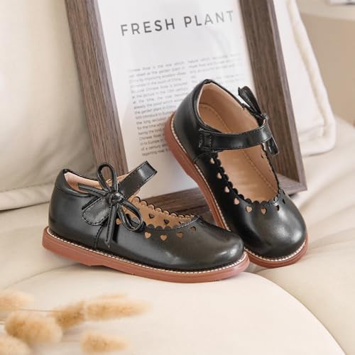 Image of Flaryzone Toddler Little Girl Mary Jane School Uniform Oxfords Flat Dress Shoes
