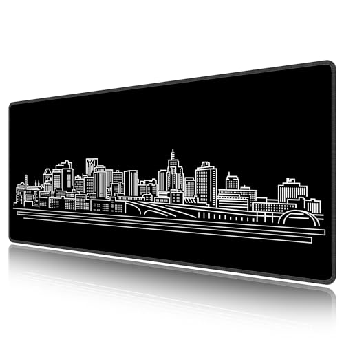 Tapis de souris de jeu 900x400x3mm XXL tapis de bureau large étendu noir LL-COEUR