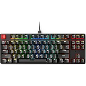 Glorious Custom Gaming Keyboard – GMMK 85% Percent TKL – USB C Wired Mechanical Keyboard – RGB Hot Swappable Switches & Keycaps – Black Metal Top Plate