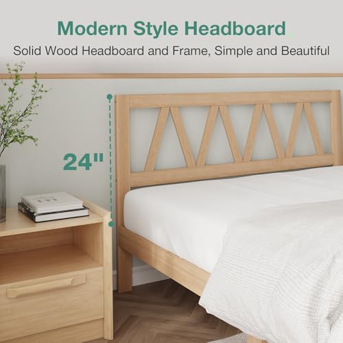 Novilla N-F14003-Q/12-NT Queen Bed Frame With Headboard Wood Queen Bed Frame thumb #6