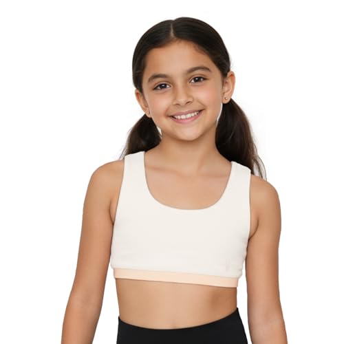 Image of YouGotPlanB Cotton Sports Bra | Ages 8-16 Years | U-Shaped Style | Non-Padded, Double-Layered for Coverage
