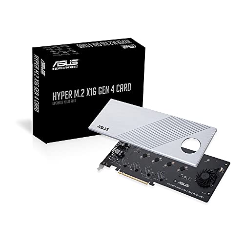 ASUS Hyper M.2 x16 Gen 4 för NVMe-enheter – PCIe 4.0/3.0