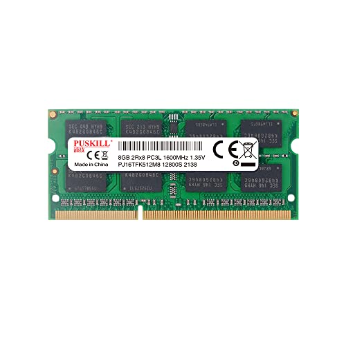 PUSKILL Memória para notebook RAM DDR3 8GB 1600MHZ 1.2V Memória de 8GB