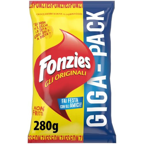Fonzies Gli Originali, Croccantini di Mais al Formaggio, Cotti al Forno, 280g