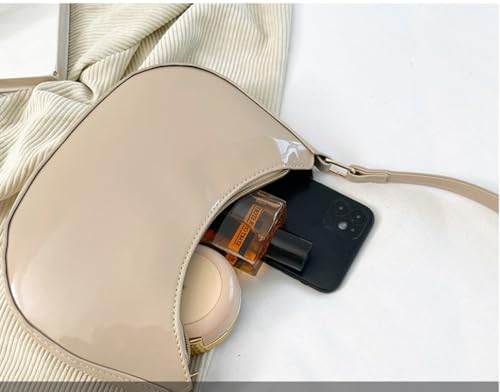 Image of Patent Leather Evening Purse Shiny Clutch MINI Hobos Armpit Shoulder Bag