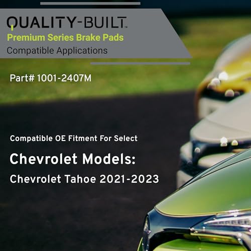 Image of QUALITY-BUILT Front Semi-Metallic Brake Pads, Premium 1001-2407M, Compatible with 2021-2023 Chevrolet Tahoe