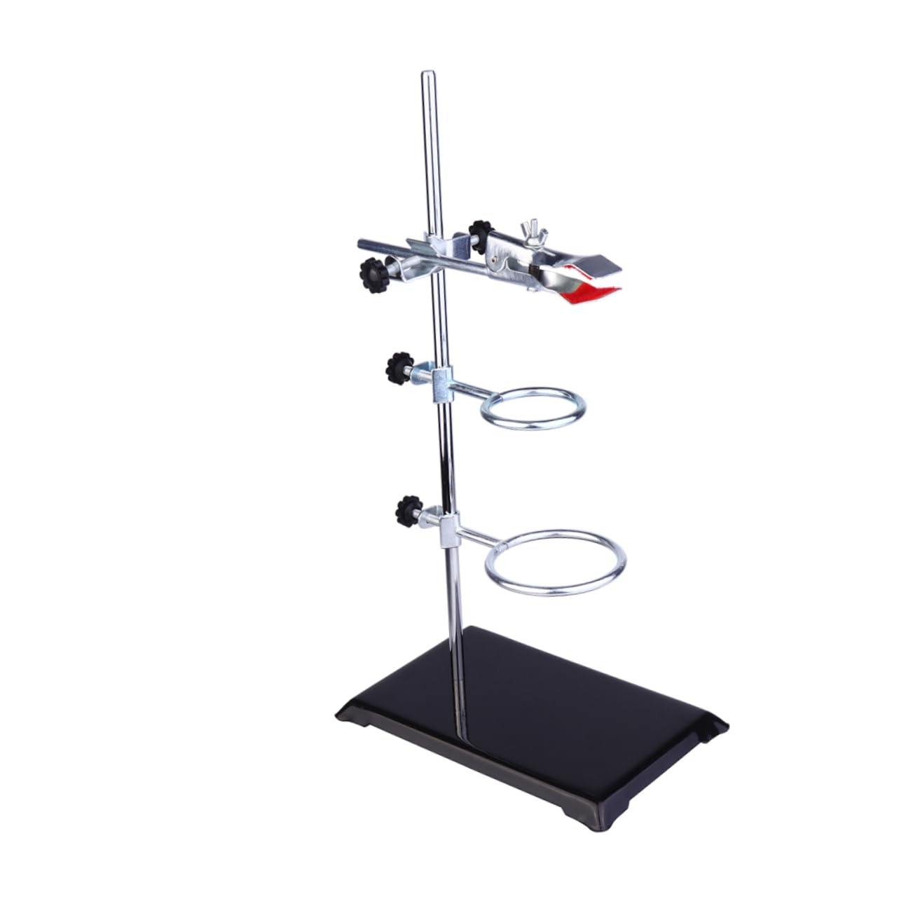OSOLADY Experimental Bench Iron Stand Lab Flask Clamp Ring Clamp Test Tube Holder Laboratory Stand Laboratory Metalware Clamp Stand Laboratory Support Rings Ring Stand Stainless Steel
