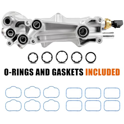 Image of 926-959 Oil Cooler Engine Oil Filter Housing Assembly, Full Aluminum Oil Cooler Kit for 3.6L 2012-2016 Jeep Grand Cherokee Wrangler, Dodge Caravan Charger Durango Journey, Chrysler 200 300 Ram 926-876
